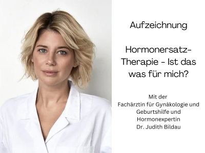 Webinar HRT mit Dr. Judith Bildau